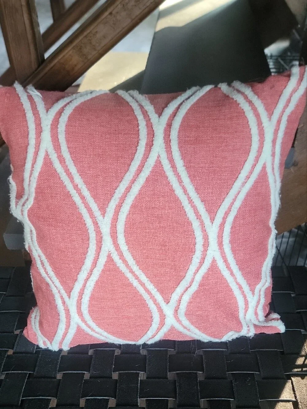 Two Coordinating Coral Accent Pillows. High Quality